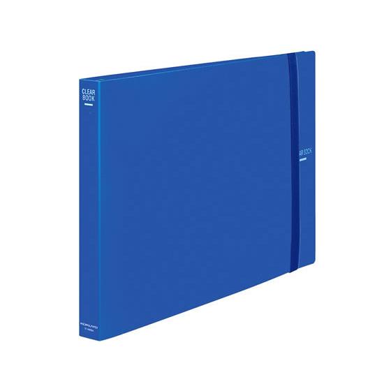 コクヨ クリヤーブック 差替式 Ａ3ヨコ 30穴 背幅34mm 青 ラ-468B 差替式クリヤーファ...