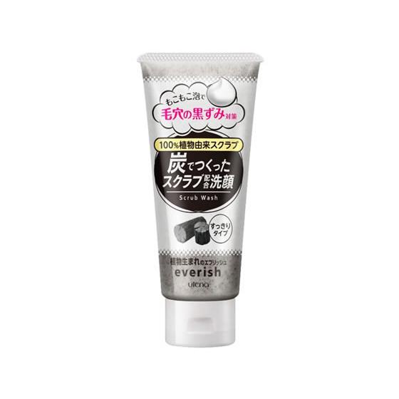 ウテナ エブリッシュ スクラブ洗顔 炭 135g クレンジング 洗顔料 フェイスケア スキンケア