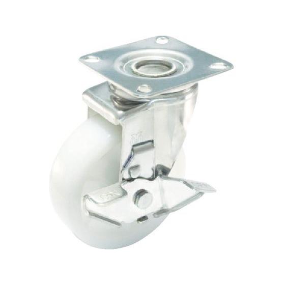 【お取り寄せ】ユーエイ ステンレスキャスターシングルS付自在車 150径ナイロン車 SUS-NJ-1...