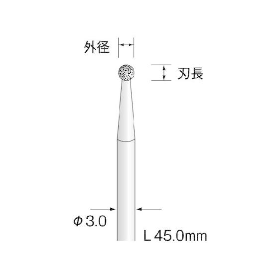 【お取り寄せ】ミニモ 電着CBNバー #120 φ6 AD5911 ＣＢＮバー ダイヤモンドバー 研...