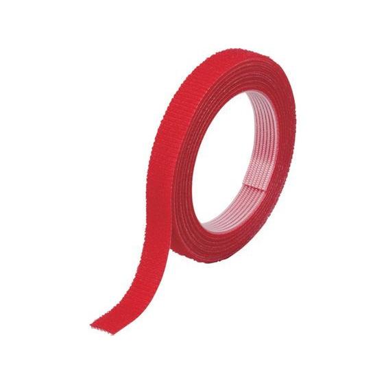 【お取り寄せ】マジックバンド[[R下]]結束テープ両面 幅20mm×長さ30m赤 結束用面ファスナー...