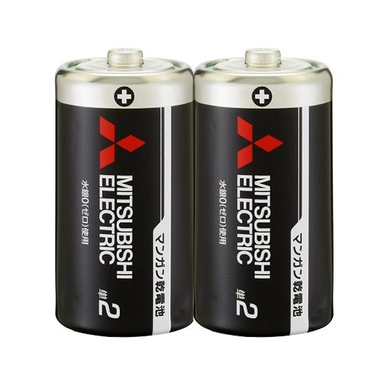 三菱 マンガン乾電池 単2形 2本 R14PUD 2S マンガン乾電池 単２ マンガン電池 充電池 ...