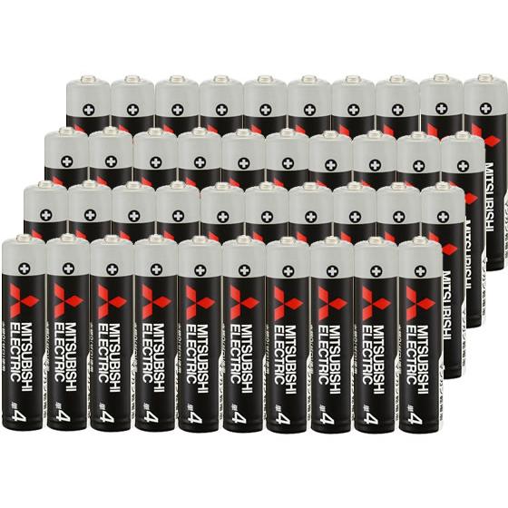 三菱 マンガン乾電池 単4形 40本 R03UD 2S マンガン乾電池 単４ マンガン電池 充電池 ...