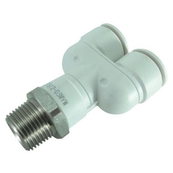 【お取り寄せ】チヨダ ファイブSUSメイルブランチワイ 白 12mm・R3／8 FS12-03MYW...