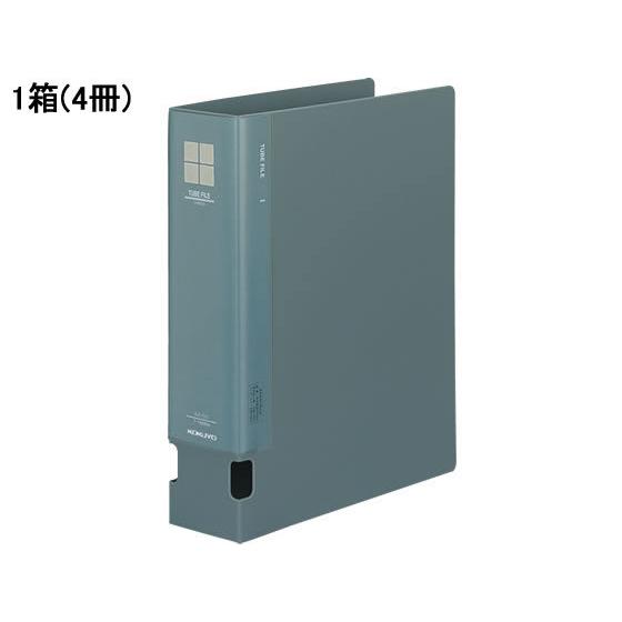 コクヨ チューブファイルPP片開き A4タテ とじ厚60mm グレー 4冊 Ａ４ 片開きパイプファイ...