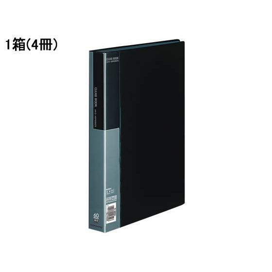 コクヨ クリヤーブック〈ベーシック〉固定式 A4 60ポケット 黒 4冊 Ａ４ 固定式クリヤーファイ...