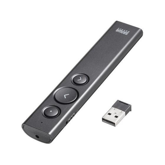 サンワサプライ USB充電式パワーポインター LP-RF116BK 指示棒 レーザーポインター ＰＣ...