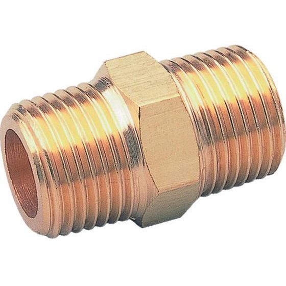 【お取り寄せ】ASOH 六角ニップル PT1／2(RoHS) NT-1044R 継手 アダプター 配...