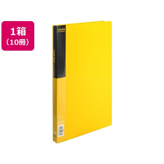 コクヨ クリヤーブック〈ベーシック〉固定式 A4 20ポケット 黄 10冊 Ａ４ 固定式クリヤーファ...