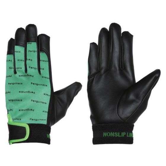 【お取り寄せ】ペンギンエース ノンスリップエレカー黒 LL グリーン PA-2124 ポリウレタン手...