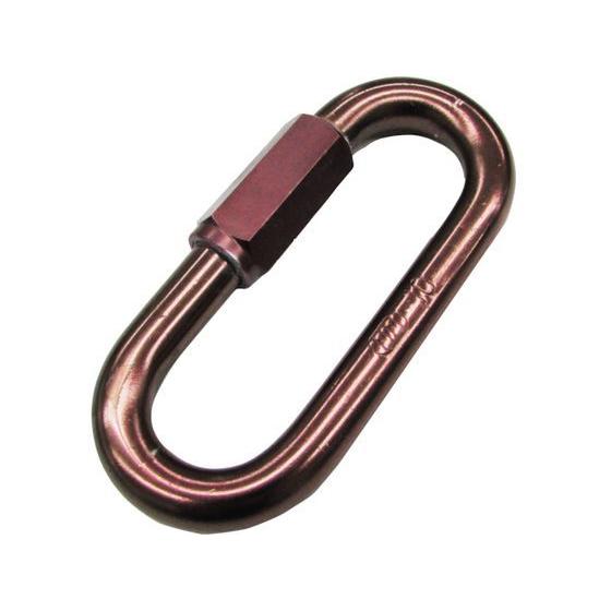 【お取り寄せ】水本 アルミリングキャッチ(アルマイト付) ブラウン 線径4mm 長さ34mm 吊具 ...