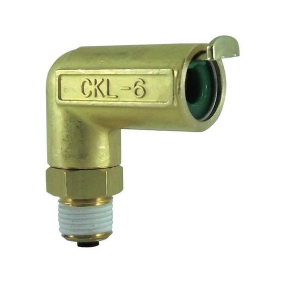 【お取り寄せ】チヨダ タッチコネクターエルボコネクター(金属) 接続口径R1／8 CKL-6-01 ...