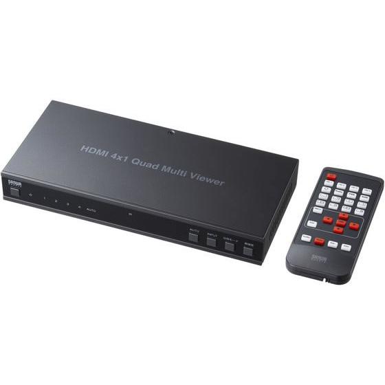 【お取り寄せ】サンワサプライ 4入力1出力HDMI画面分割切替器 SW-PHD41MTV