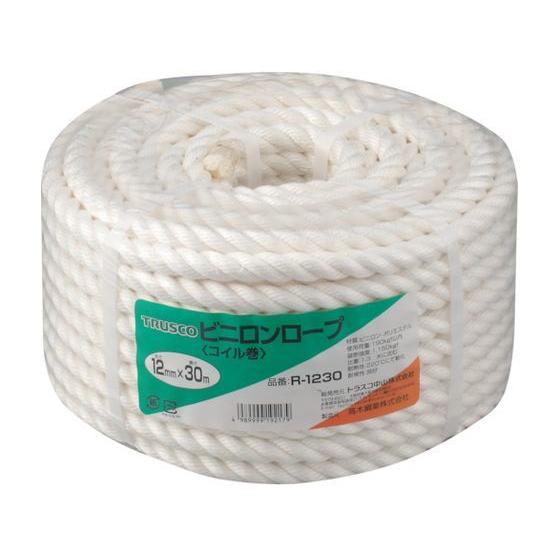 【お取り寄せ】TRUSCO ビニロンロープ 3つ打 線径12mm×長さ30m R-1230 ビニロン...