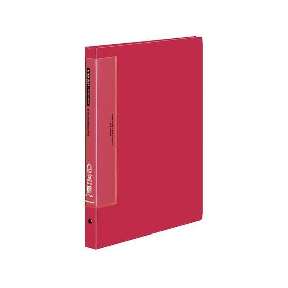 コクヨ クリヤーブック ウェーブカット差替A4タテ30穴 背幅27 赤 Ａ４ 差替式クリヤーファイル