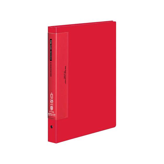 コクヨ クリヤーブック ウェーブカット差替A4タテ30穴 背幅33 赤 Ａ４ 差替式クリヤーファイル