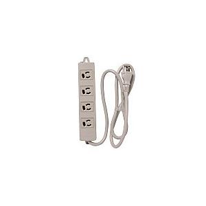 パナソニック OAタップ 3P4個口 グレー 1m WCH2414H コード付き電源タップ３ピン 電...