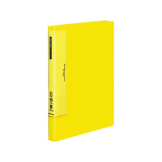コクヨ クリヤーブック ウェーブカット固定式A4タテ 40ポケット 黄 Ａ４ 固定式クリヤーファイル