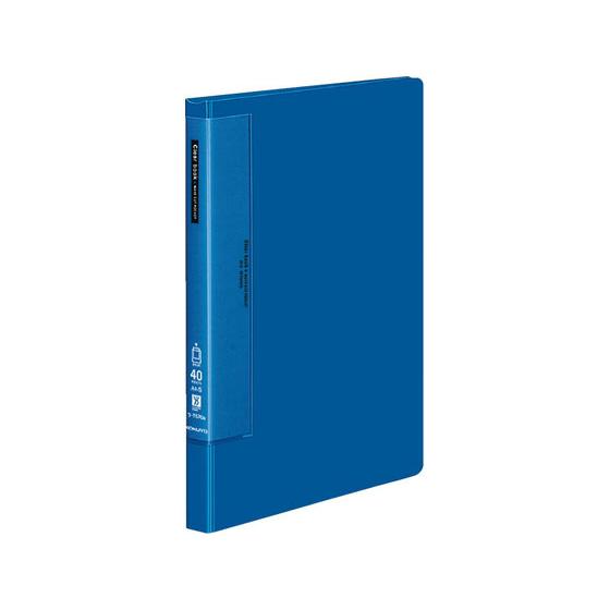 コクヨ クリヤーブック ウェーブカット固定式A4タテ 40ポケット 青 Ａ４ 固定式クリヤーファイル