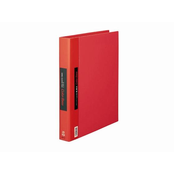 キングジム クリアーファイルカラーベース差替式A4 30穴 背幅40 赤 5冊 Ａ４ 差替式クリヤー...