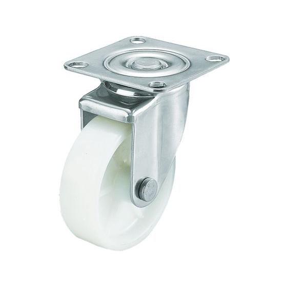 【お取り寄せ】ユーエイ キャスターステンレス製自在車 130径ナイロン車輪 SUS-NJ2-130 ...