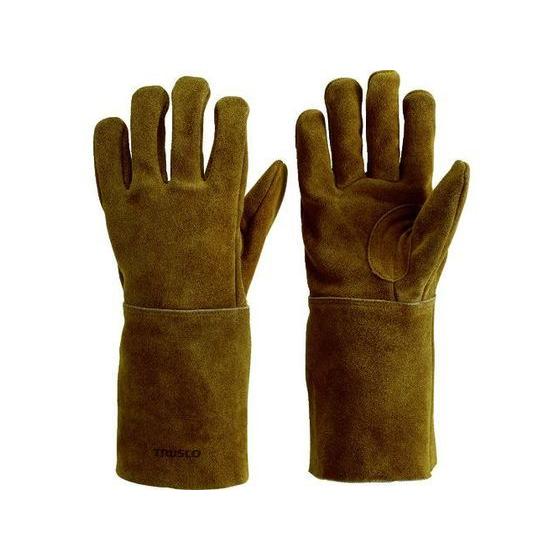 【お取り寄せ】TRUSCO オイル加工革5本指溶接手袋 裏綿付 TOY-T5 牛革手袋 革手袋 合皮...