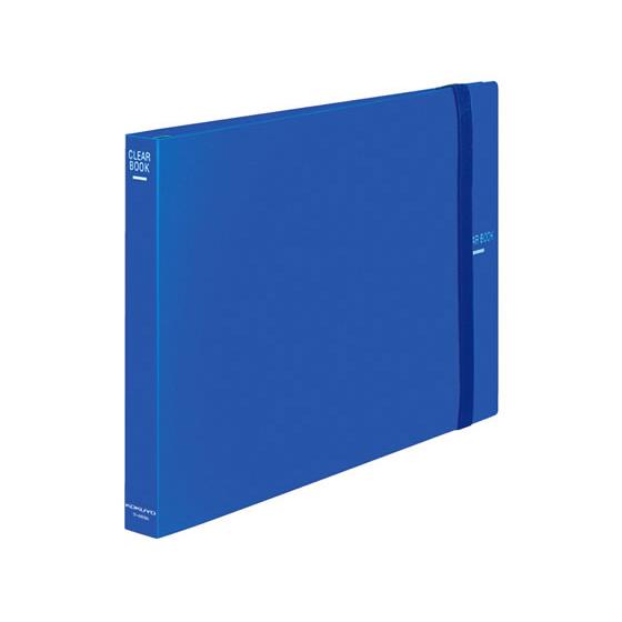コクヨ クリヤーブック 差替式 Ｂ4ヨコ 26穴 背幅34mm 青 ラ-469B 差替式クリヤーファ...