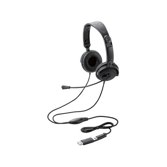 【お取り寄せ】エレコム モバイルヘッドセット TypeーC 大型 ブラック HS-HP10SCBK ...