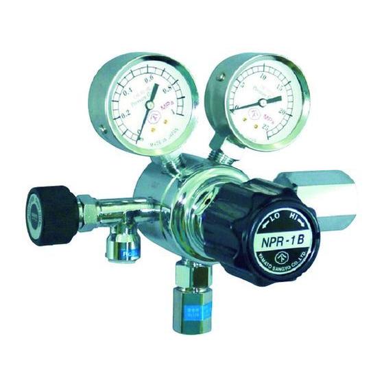 【お取り寄せ】ヤマト 分析機用圧力調整器 NPR-1B-R-11N01-2210-F 溶接ガスホース...