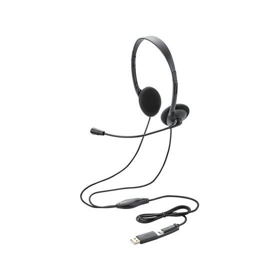 【お取り寄せ】エレコム モバイルヘッドセット TypeーC 小型 ブラック HS-HP13SCBK ...