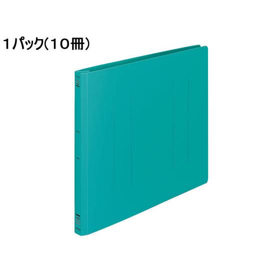 コクヨ フラットファイルPP B4ヨコ とじ厚15mm 緑 10冊 フ-H19G 通常タイプ フラッ...