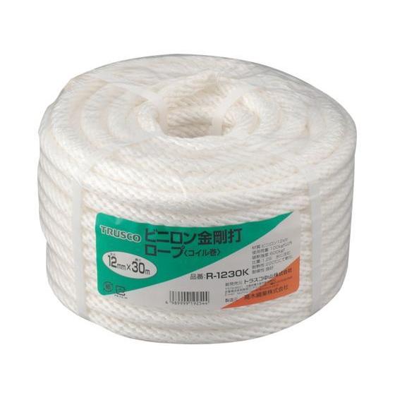 【お取り寄せ】TRUSCO ビニロンロープ 金剛打 線径12mm×長さ30m R-1230K ビニロ...
