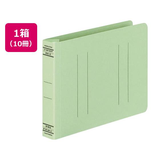 コクヨ フラットファイルW(厚とじ) B6ヨコ とじ厚25mm 緑 10冊 厚綴じタイプ フラットフ...