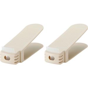 【お取り寄せ】ライクイット サッと取り出しくつホルダーローファー2個組 ベージュ シューズボックス くつ シューズ 日用雑貨