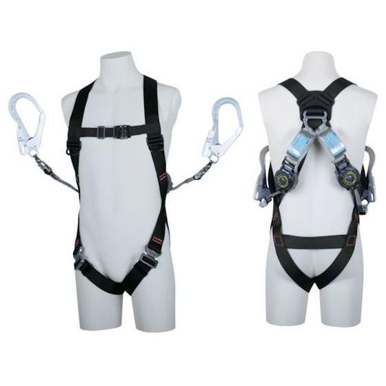 【お取り寄せ】ツヨロン ライトハーネス ツインSRリトラ 黒 Mサイズ 墜落制止用器具 安全保護具 ...