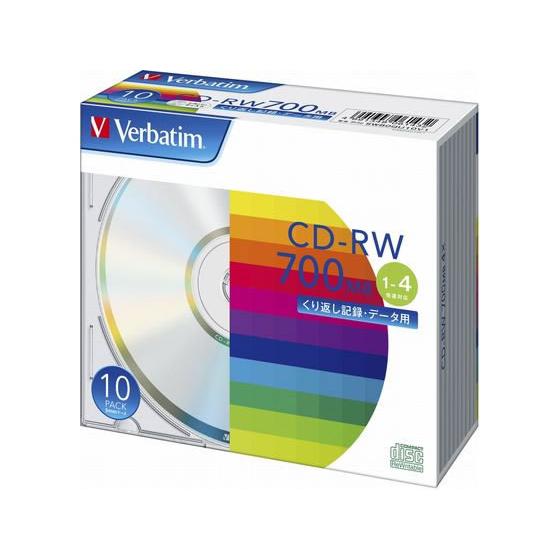 バーベイタム データ用CD-RW 700MB 1〜4倍速 10枚 データ用ＣＤ−Ｒ ＣＤ−ＲＷ デー...