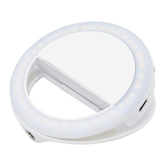 【お取り寄せ】エレコム 動画撮影向けLEDライト リングライト ホワイト DE-L04WH スマート...