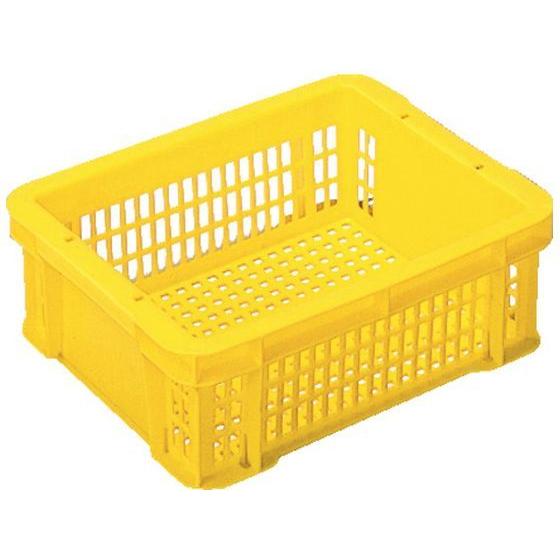 【お取り寄せ】ヒシ SB型コンテナ(メッシュタイプ) W370×D282×H125 黄 黄 SB-9...