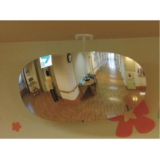 【お取り寄せ】コミー スーパーオーバル680×330 SF68 安全ミラー ガレージミラー 現場 安...