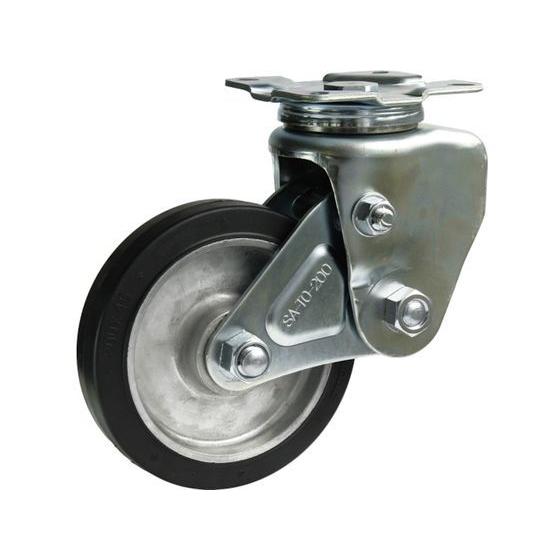 【お取り寄せ】シシク 緩衝キャスター 自在 200径 ゴム車輪 SAJ-TO-200TRAW キャス...