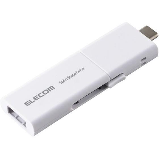 エレコム 外付SSD 250GB Type-C&amp;A ホワイト ESD-EWB0250GWHR ＳＳＤ...