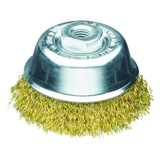 【お取り寄せ】LESSMANN 工業用カップブラシ Φ75 真鍮メッキ 線径0.25 423764 ...