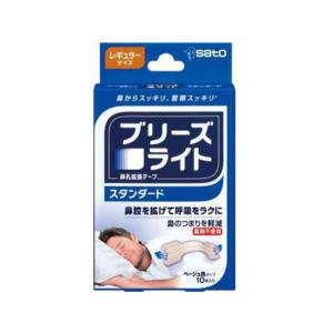 【お取り寄せ】佐藤製薬 ブリーズライト スタンダード レギュラー ベージュ 10枚入 鼻 のど対策 メディカル