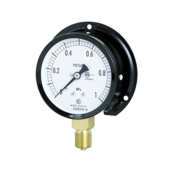 【お取り寄せ】長野 普通形圧力計(B枠立形・φ75・G3／8B・0.0~0.60Mpa) AC20-...