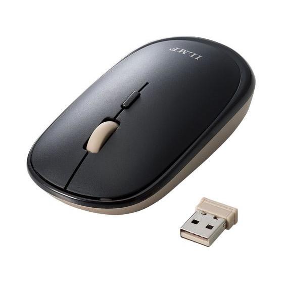 エレコム 無線 マウス 静音 薄型 ILMF ブラック M-TM10DBBK-IL マウス キーボー...