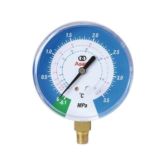 【お取り寄せ】アサダ R410A用低圧連成計φ80mm AI126 空調配管工具 水道 空調配管用工...