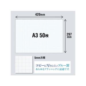 オキナ プロジェクトペーパーA3 5mm方眼 ...の詳細画像2