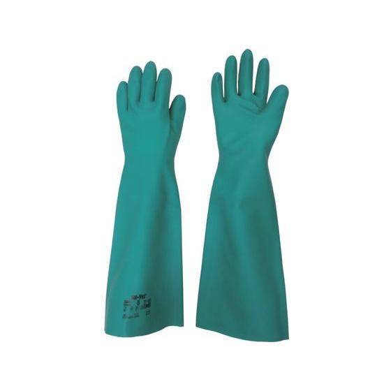 【お取り寄せ】トワロン 耐薬品ニトリルゴム手袋 アルファテックソルベックス 37-185 M 溶剤 ...