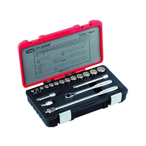 【お取り寄せ】TONE ソケットレンチセット 差込角9.5mm 18点セット 3130MP ソケット...