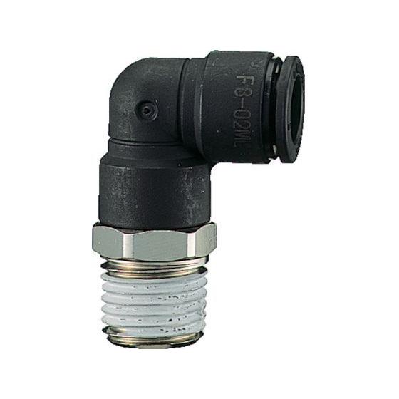 【お取り寄せ】チヨダ ファイブメイルエルボ 12mm・R1／4 F12-02ML 汎用管継手 コンプ...